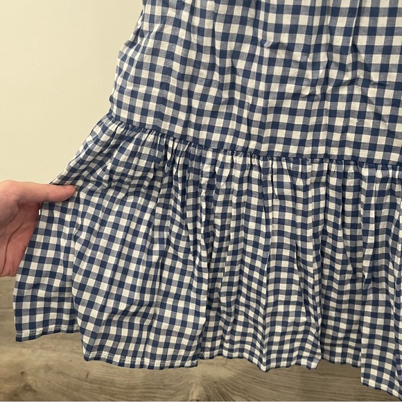 Doen Maxi Dress Sora Blue Gingham Plaid Ruffle Sleeveless size XL - Picture 9 of 13